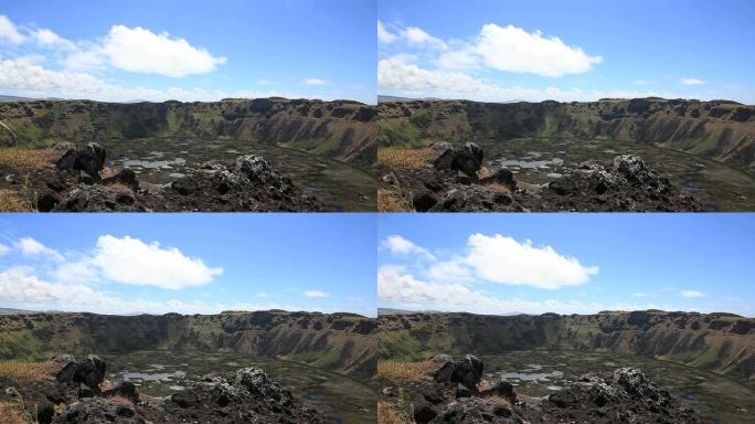 智利复活节岛拉诺考火山口