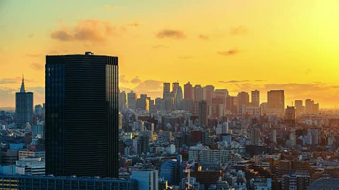 日本东京花旗的4k延时城市景观