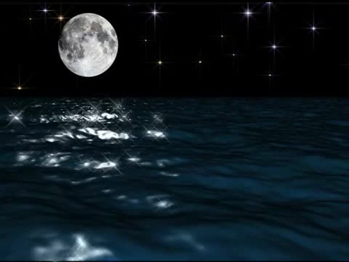 海环上的水晶蓝月亮