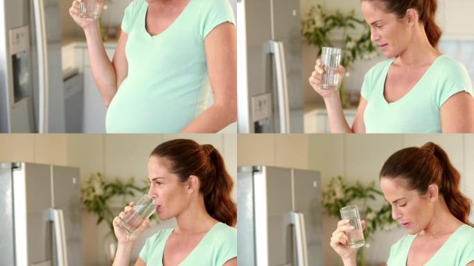 孕妇喝杯水