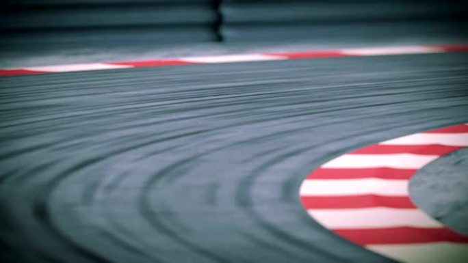 F1红色慢动作。美丽的3d动画。