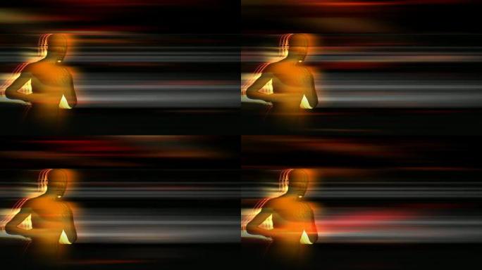 跑步者背景图形动画