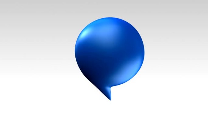 圆形语音气泡文本栏，3D气球风格