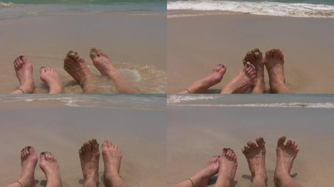 脚和海滩