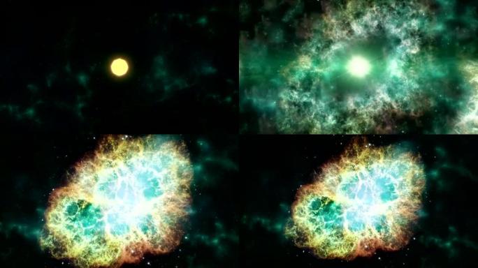 超新星-蟹状星云形成