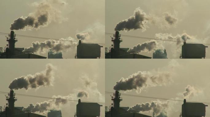 空气污染烟囱污染废气排放变暖化工火电