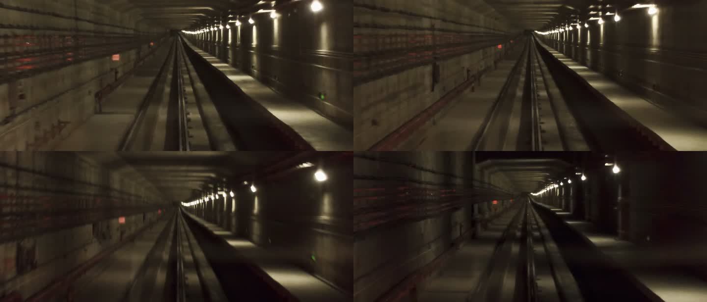 地铁高铁隧道穿梭行驶通用素材