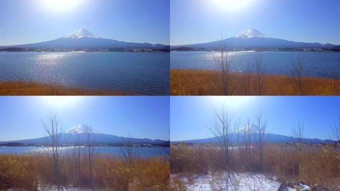 美丽的冬季日本富士火山