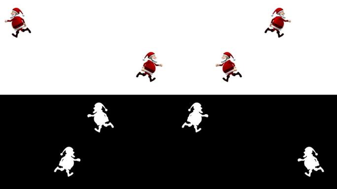 圣诞老人在屏幕上奔跑-分屏