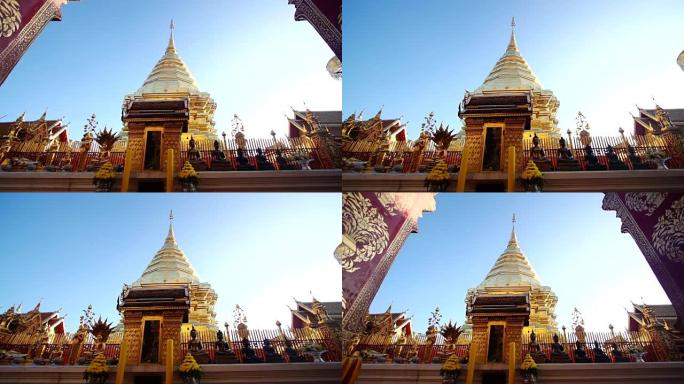 泰国清迈省素贴瓦 (Wat Phrathat Doi Suthep)。