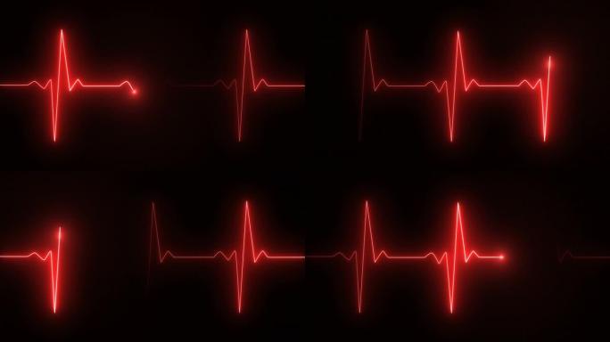 心电描记仪示波器屏幕红色