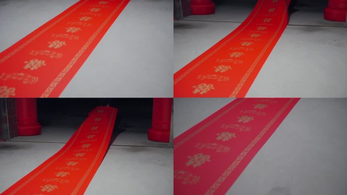 地上的红色地毯