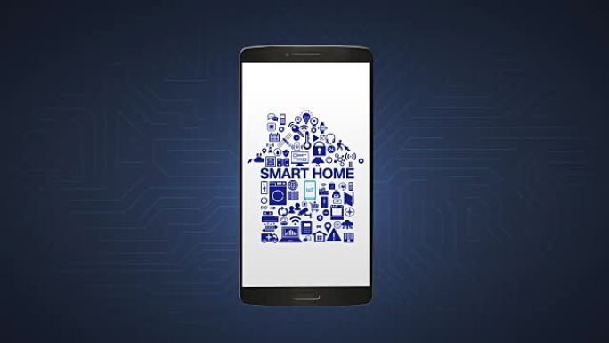 各种物联网智能家电图标让家居造型在智能手机、移动。