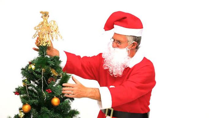 圣诞老人装饰圣诞树