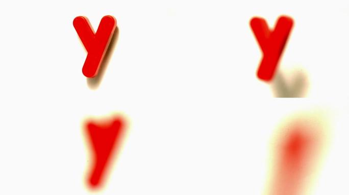 红色字母y脱下白色背景