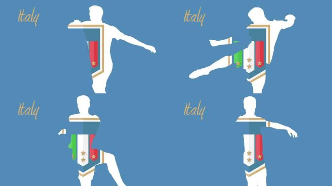 意大利世界杯2014动画与球员