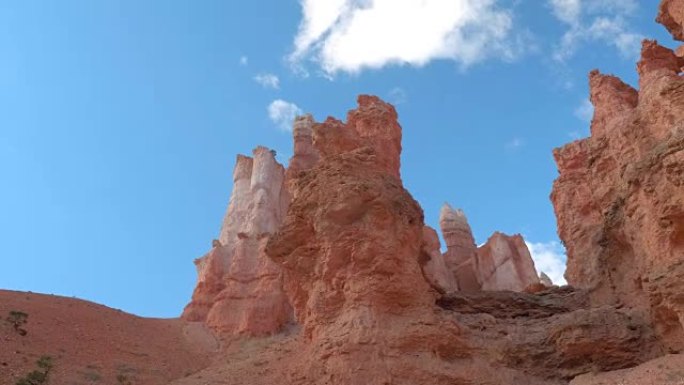 美丽的布莱斯峡谷国家公园中令人惊叹的侵蚀岩石hoodoo地层