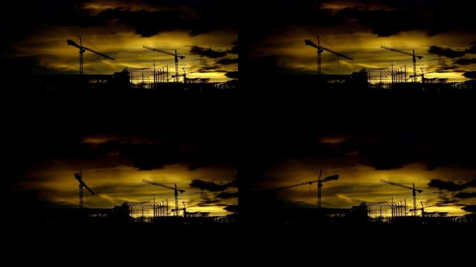 日落时的起重机日落时的起重机