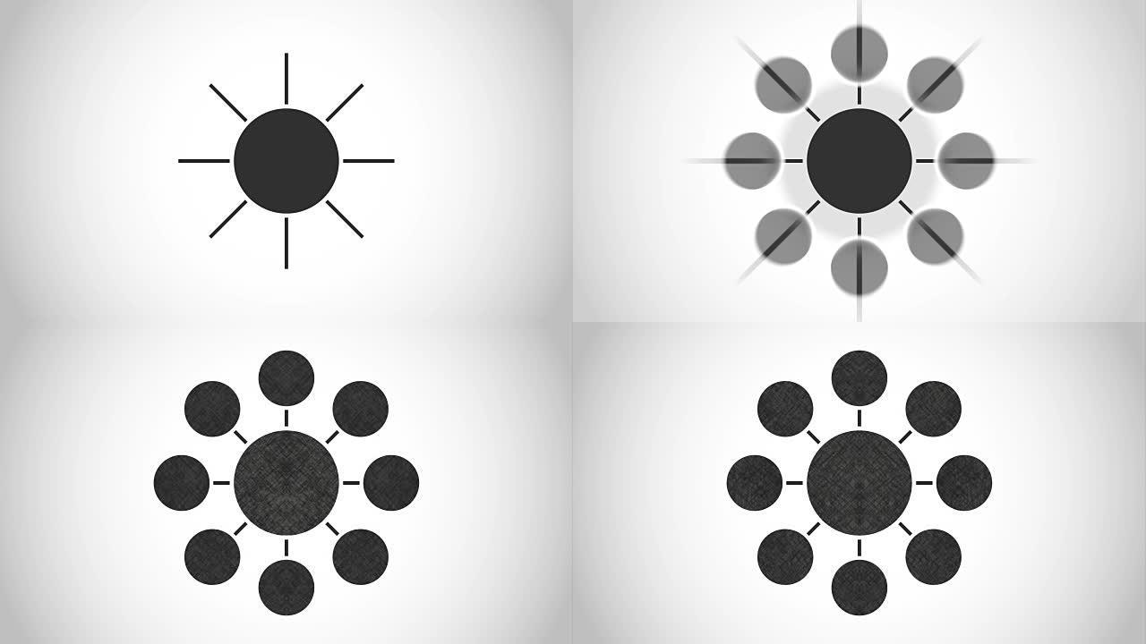 圆圈图标设计，视频动画