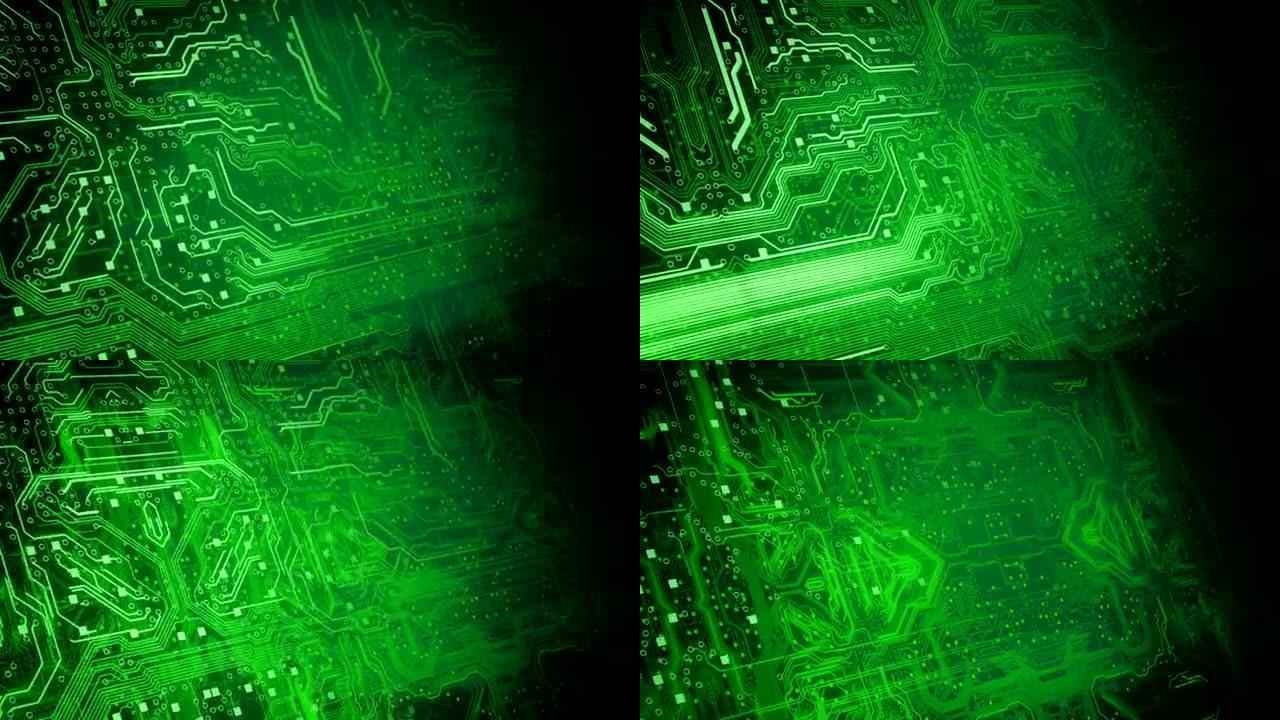 电路板背景2 (绿色)-回路