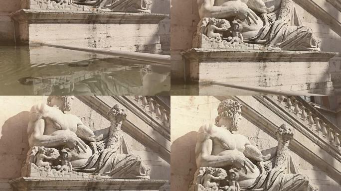 罗马塞纳托利奥宫的台伯河神雕像