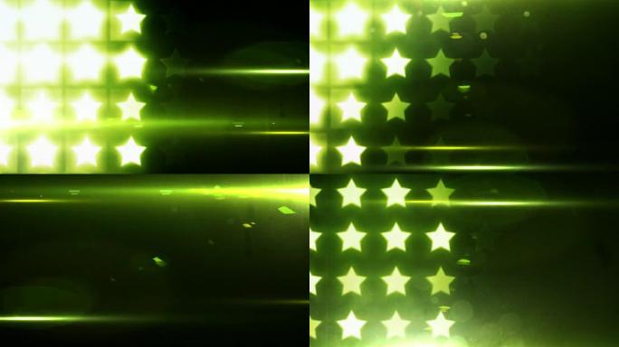 明亮的星光背景循环（关闭）-霓虹绿