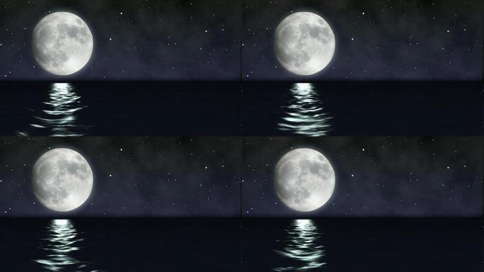 海上的月光大月亮月满中秋