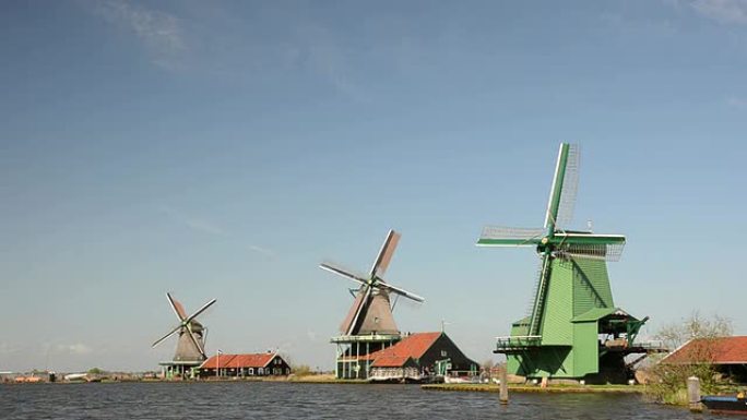 荷兰风车景观