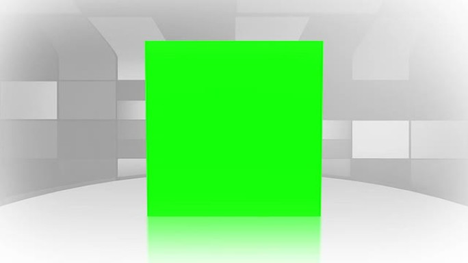 绿色屏幕在白色表面上弹跳