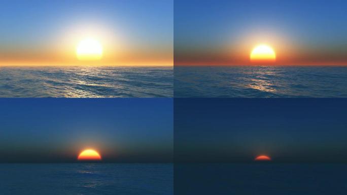 海洋日落高清