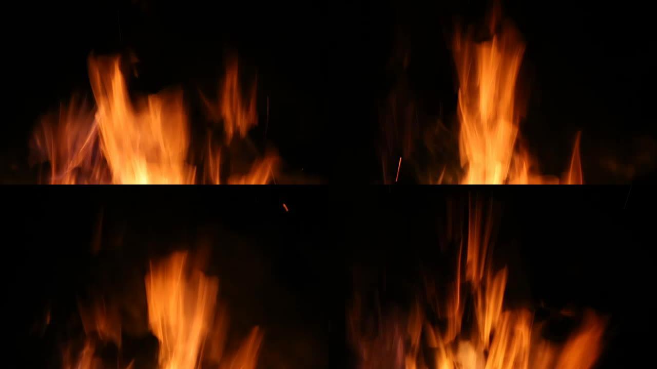 篝火中的火焰。