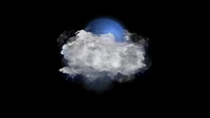 月亮闪电，天气预报图标