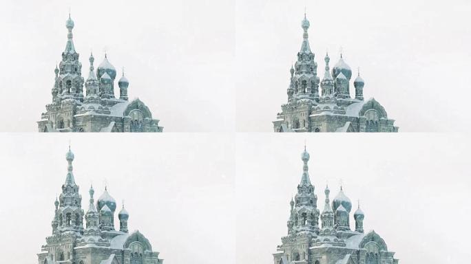 下雪的俄罗斯教堂
