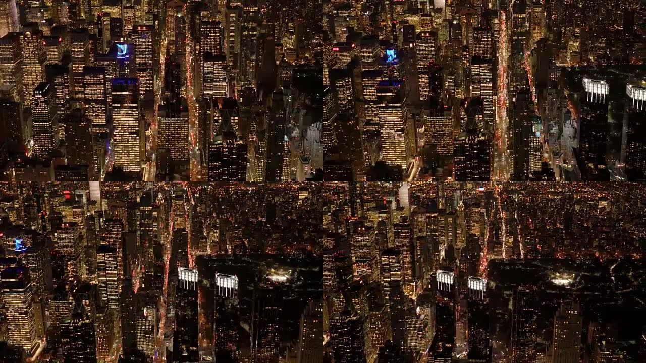 从高空拍摄的纽约建筑。美国东海岸