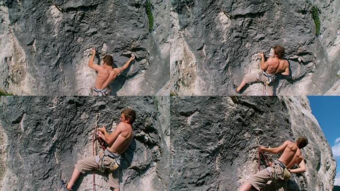 高清起重机: 爬岩壁