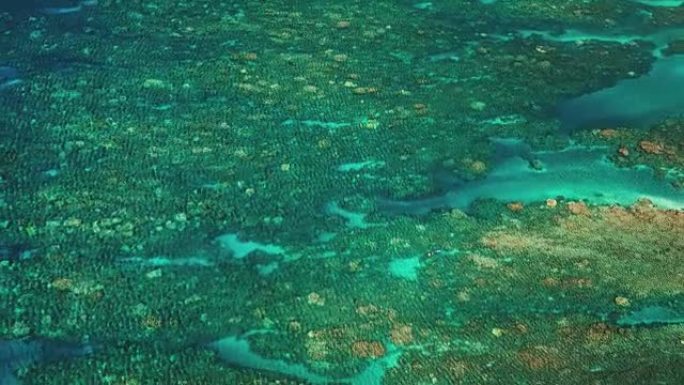 热带珊瑚礁空中海景