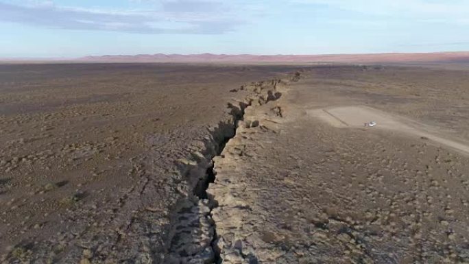 纳米布沙漠中Sesriem峡谷的鸟瞰图