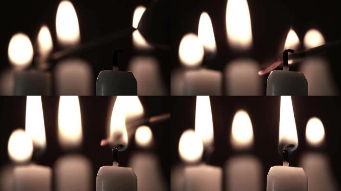蜡烛被点燃