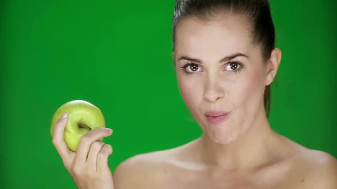高清: 女人吃苹果