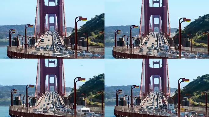 美国加利福尼亚州旧金山的延时金门大桥太平洋西海岸