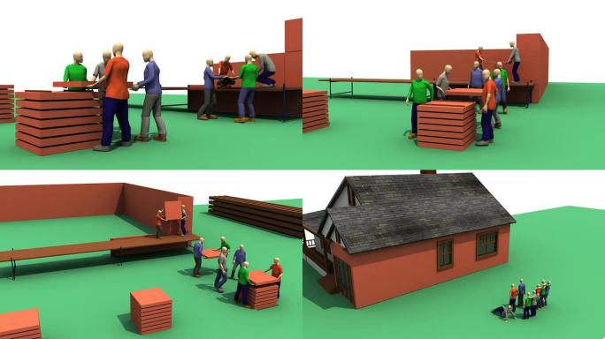 3D建筑师团队建造房屋