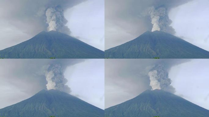 火山喷发的火山灰羽流