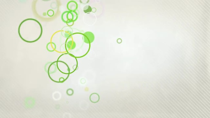 彩色圆圈背景循环-淡绿色（全高清）
