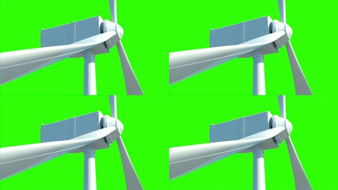 风力涡轮机的动画