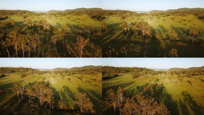 澳大利亚大草原的鸟瞰图