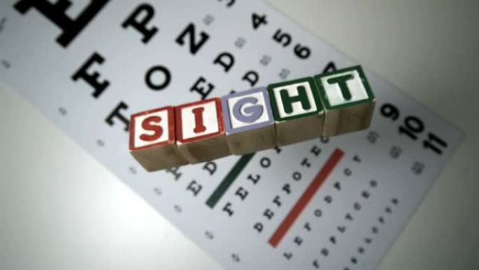 阻止拼写视力下降的眼睛测试