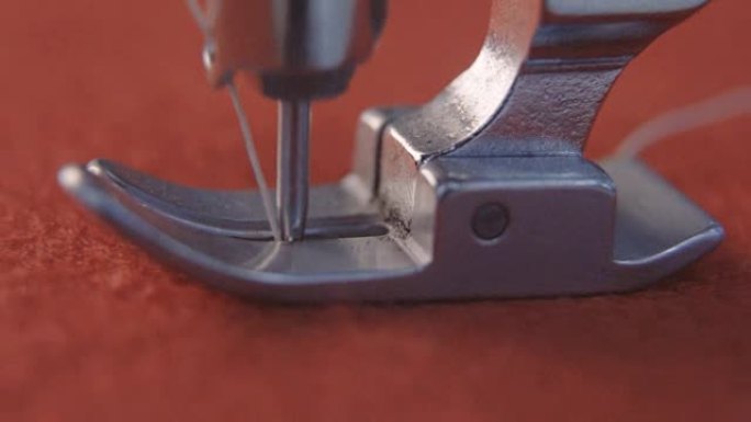 缝纫机，缝纫筛选过程。针头特写