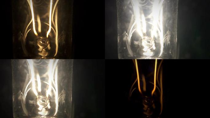电灯泡钨丝。循环。
