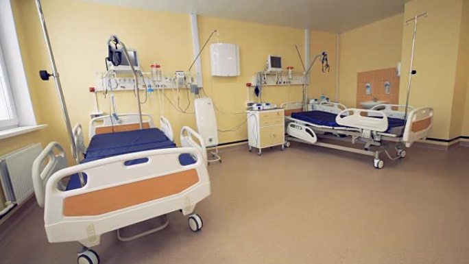 没有病人的现代医院病房。