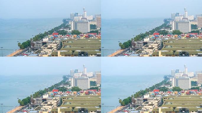 4K.泰国芭堤雅市的延时视图